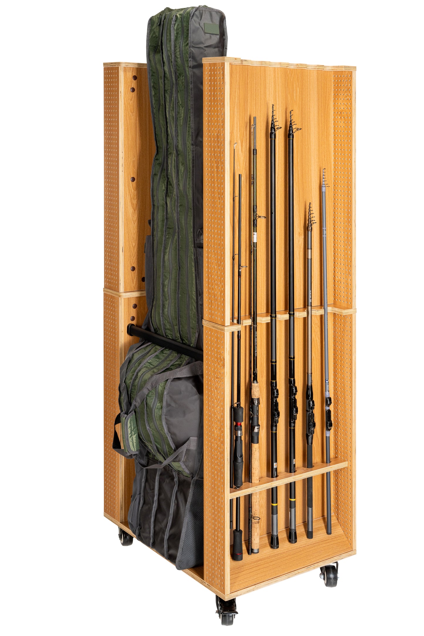 Doppelpack Angelschrank mit System, Kiefer - 65x50x158 cm