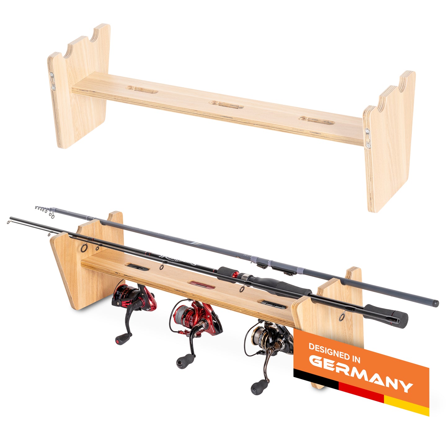 Fishing tackle rack, 20x20x67 cm, beech color