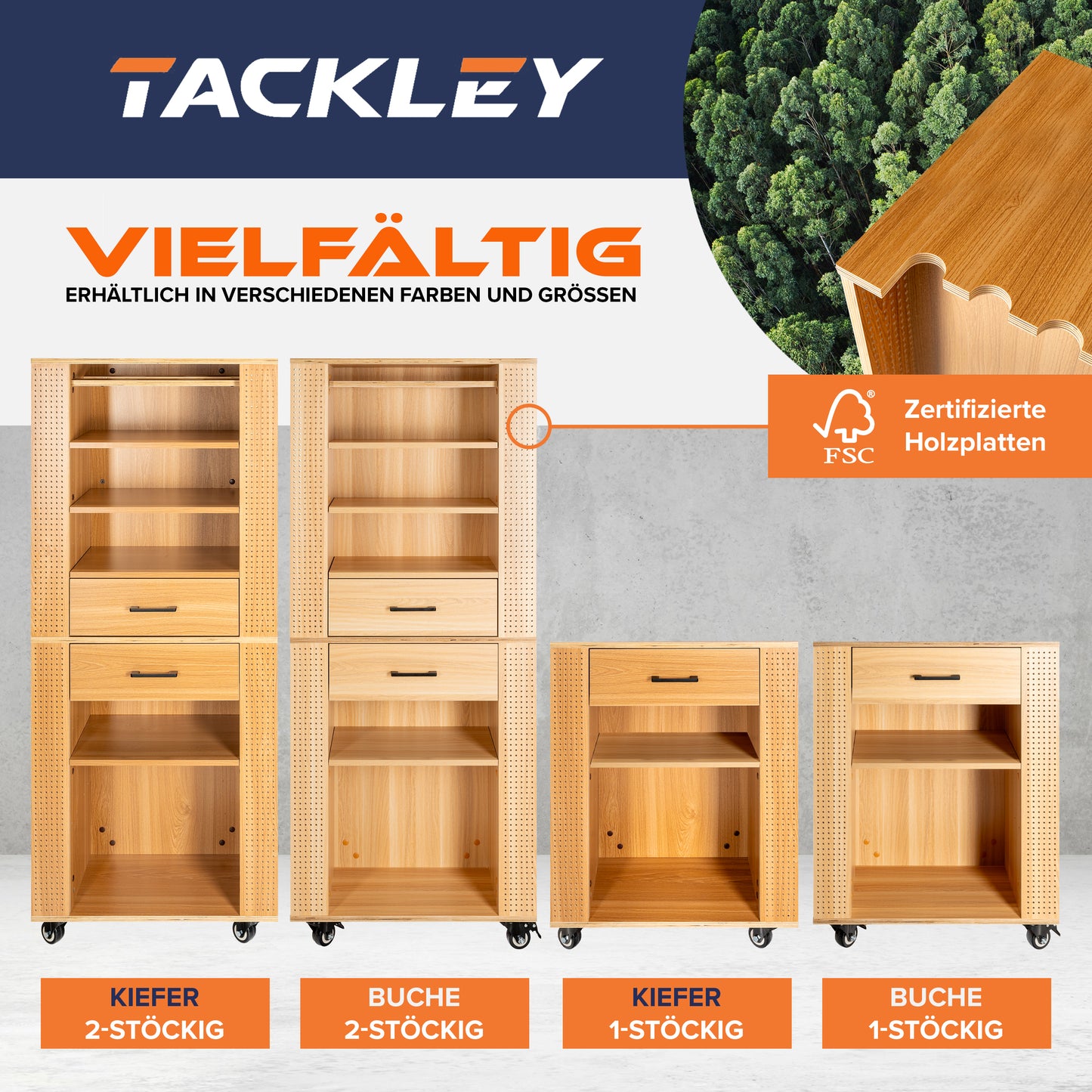 Doppelpack Angelschrank mit System, Kiefer - 65x50x158 cm