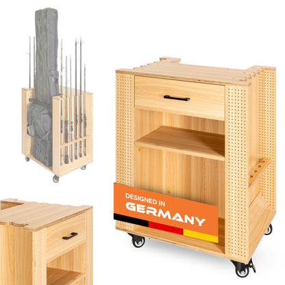 Fishing tackle cabinet, 65x50x84.5 cm, beech color