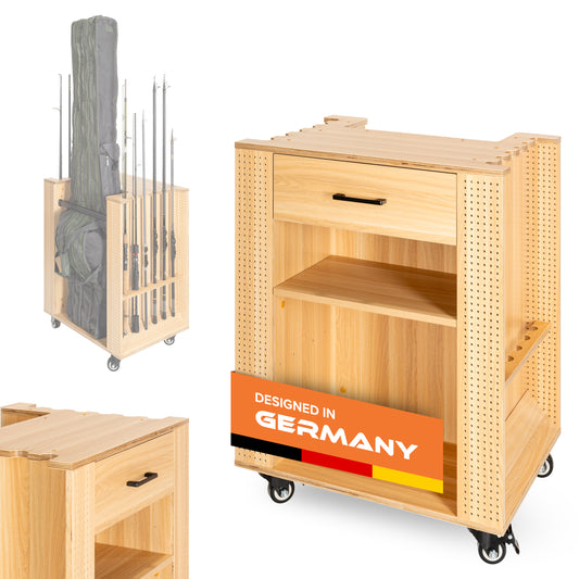 Fishing tackle cabinet, 65x50x84.5 cm, beech color