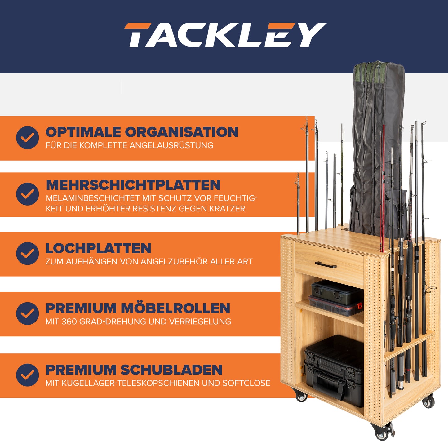 Fishing tackle cabinet, 65x50x84.5 cm, beech color