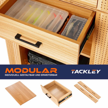 Fishing tackle cabinet, 65x50x158 cm, pine color