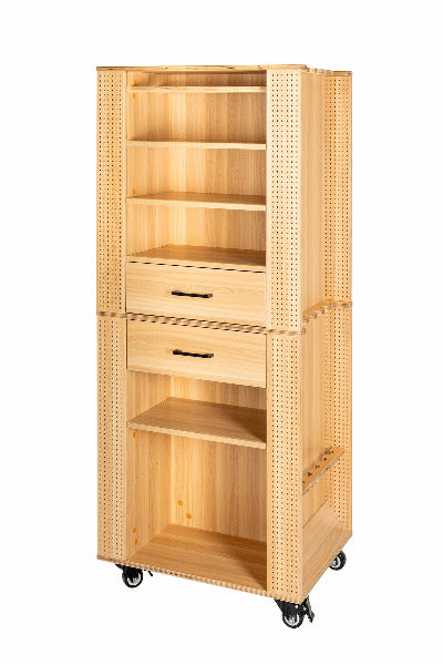 Fishing tackle cabinet, 65x50x158cm, beech color