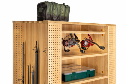 Doppelpack Angelschrank mit System, Buche - 65x50x158 cm