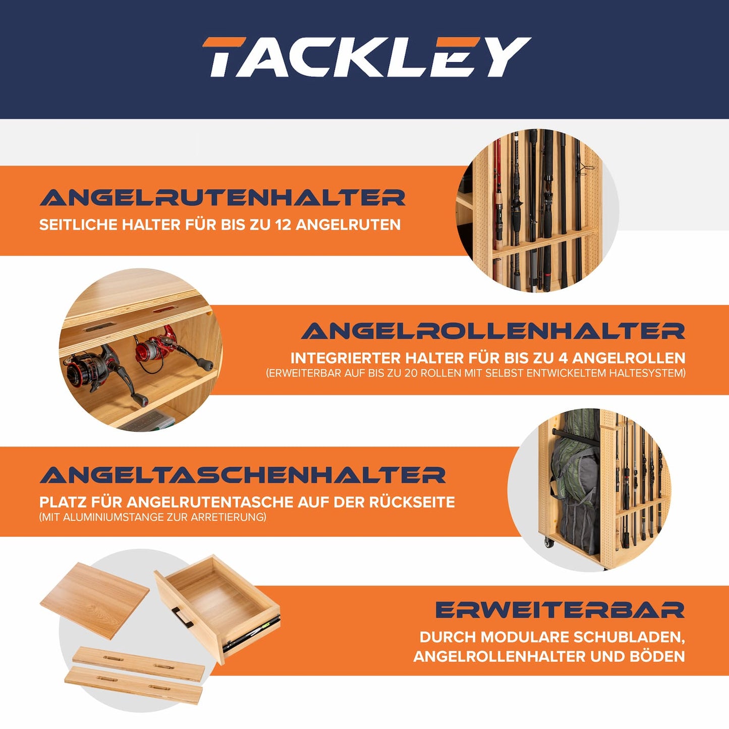 Fishing tackle cabinet, 65x50x158cm, beech color